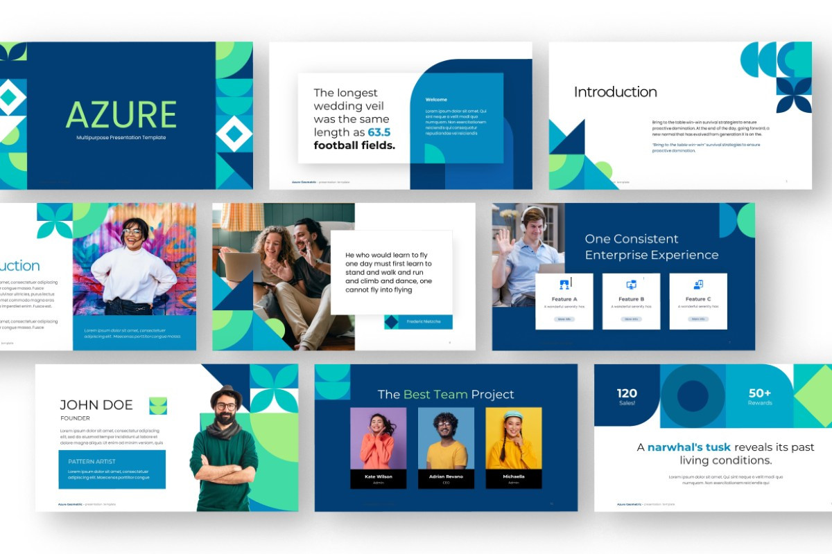 Azure Creative PowerPoint Template | Nulivo Market
