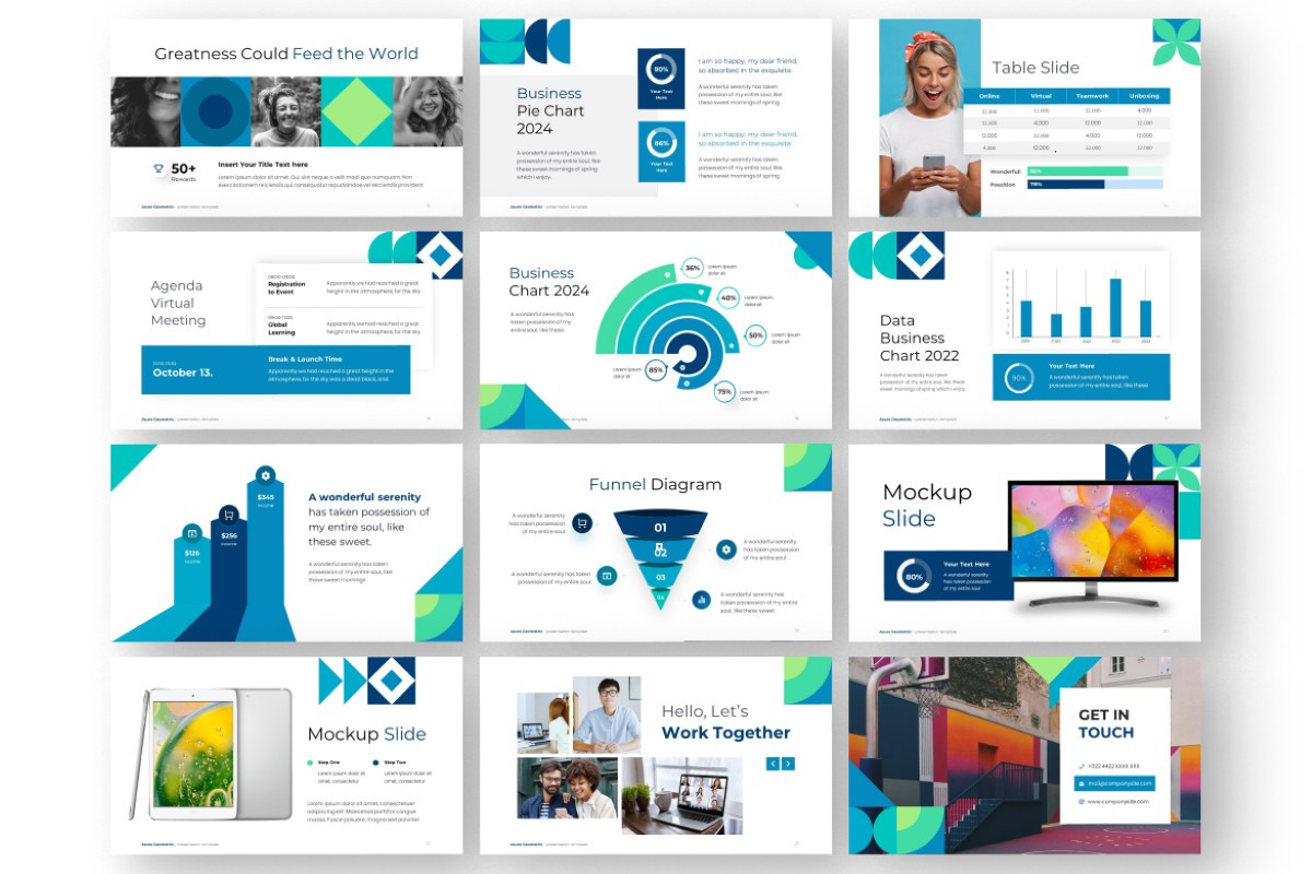 Azure Creative PowerPoint Template | Nulivo Market