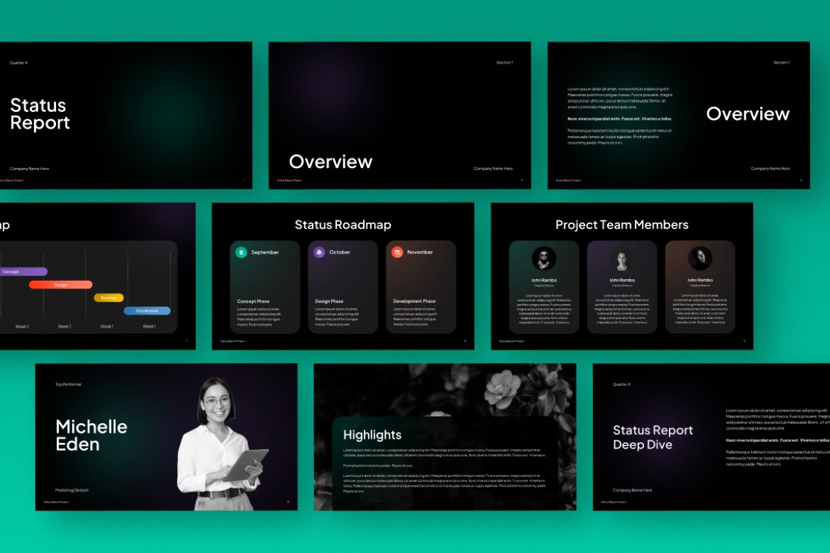 Report Status PowerPoint Template | Nulivo Market