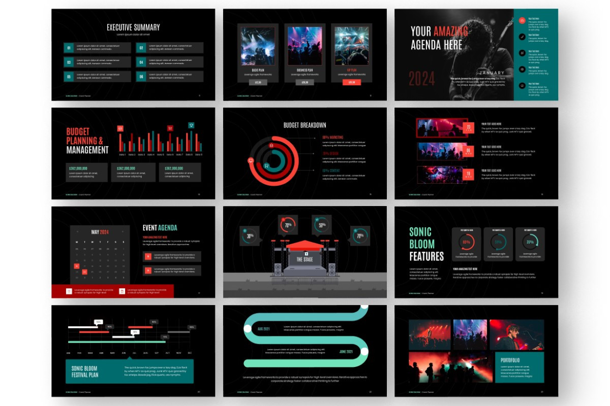 Grand Event Planning PowerPoint Template | Nulivo Market