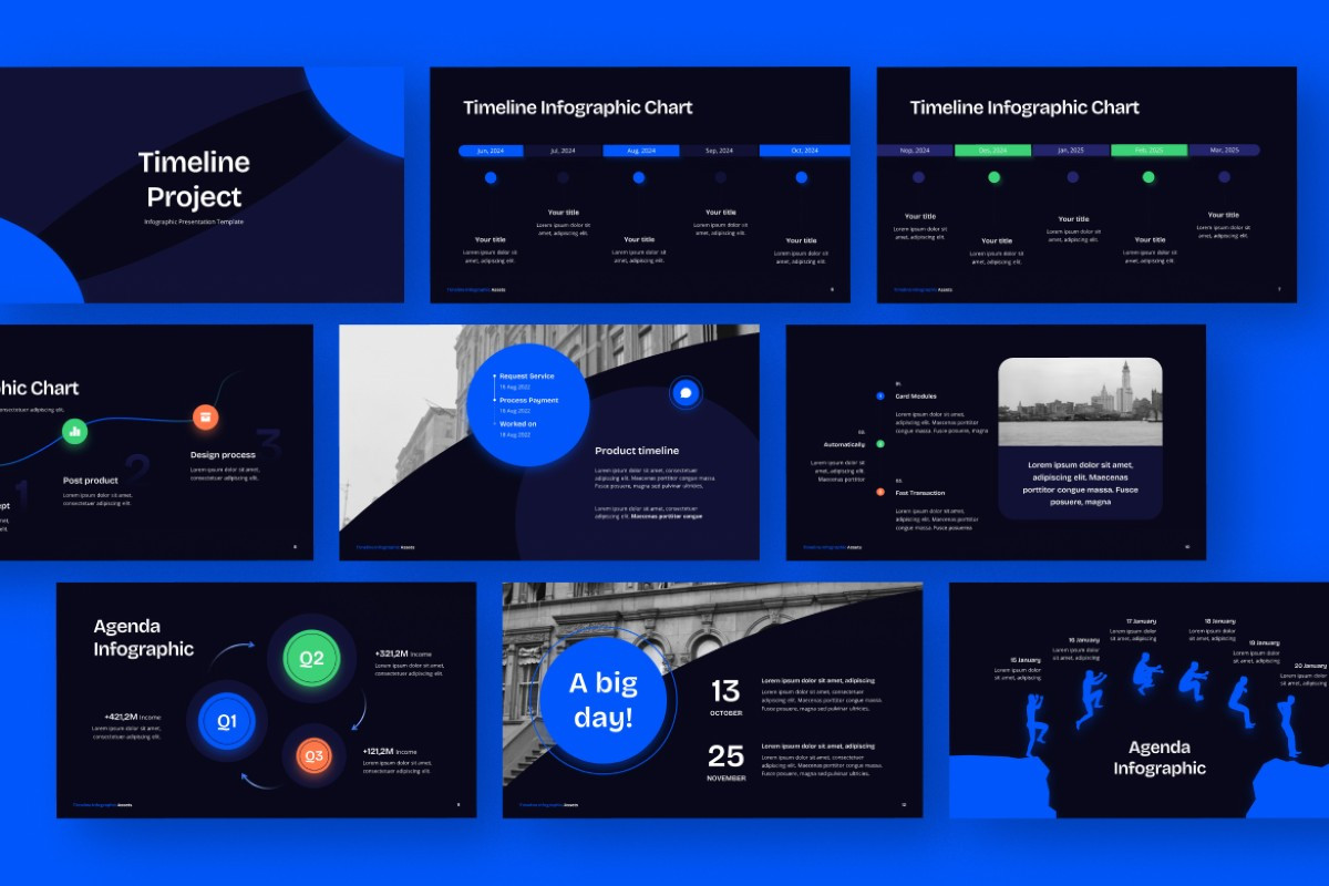 Timeline Project PowerPoint Template | Nulivo Market