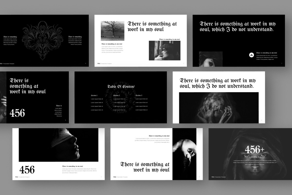 Gothic Aesthetic PowerPoint Template | Nulivo Market