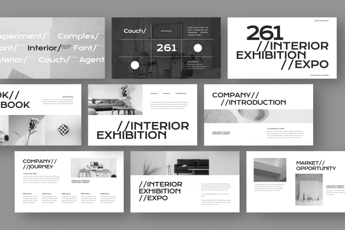 Experimental Font PowerPoint Template | Nulivo Market