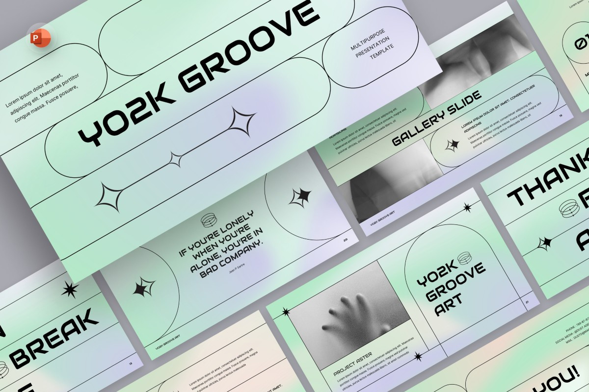 Y2K Nostalgia PowerPoint Template | Nulivo Market