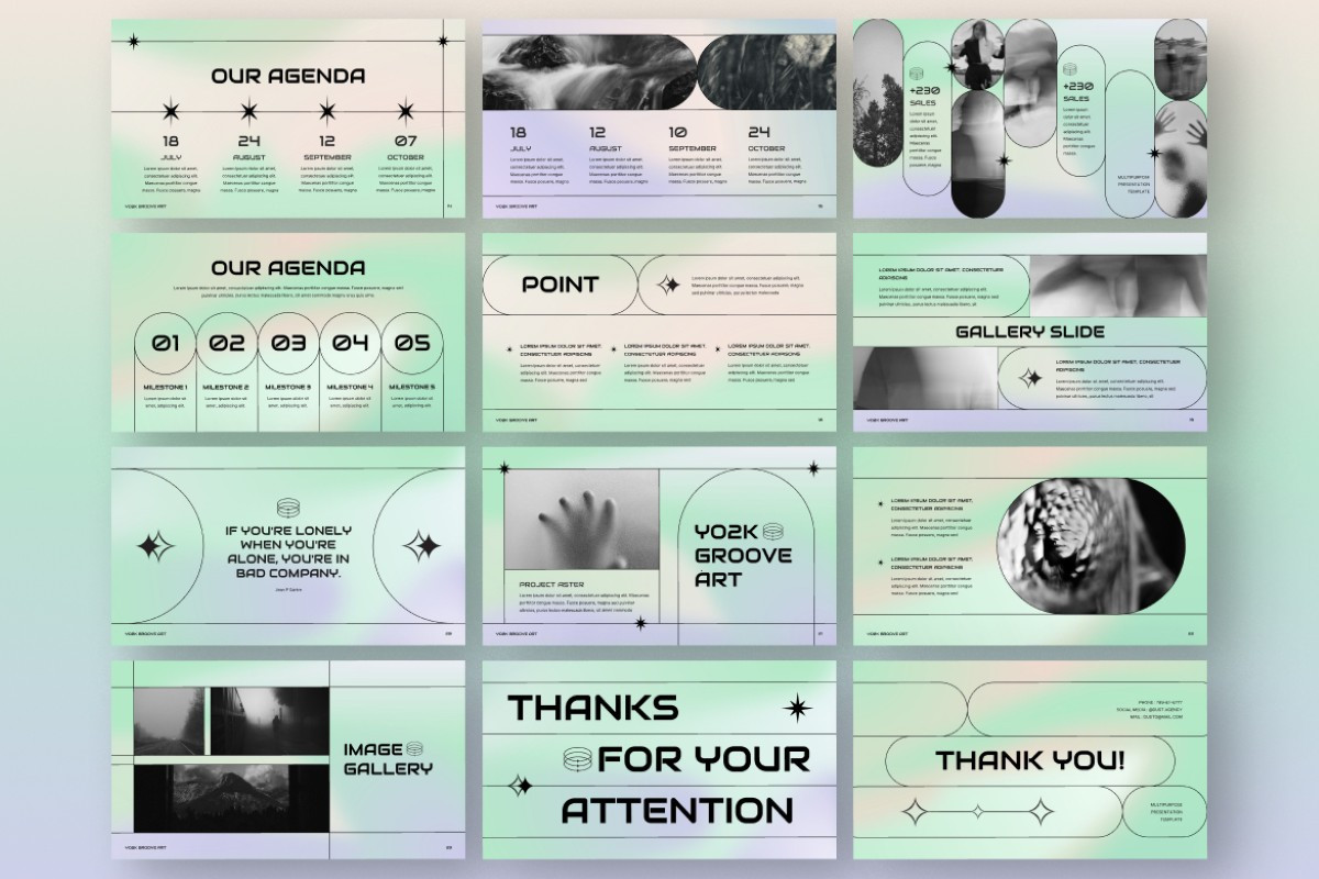 Y2K Nostalgia PowerPoint Template | Nulivo Market
