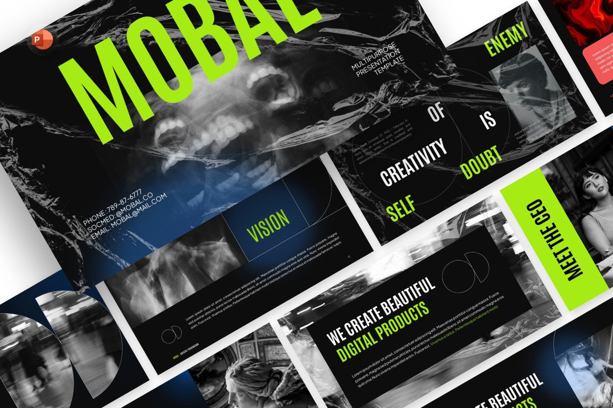 Real Textures PowerPoint Template | Nulivo Market