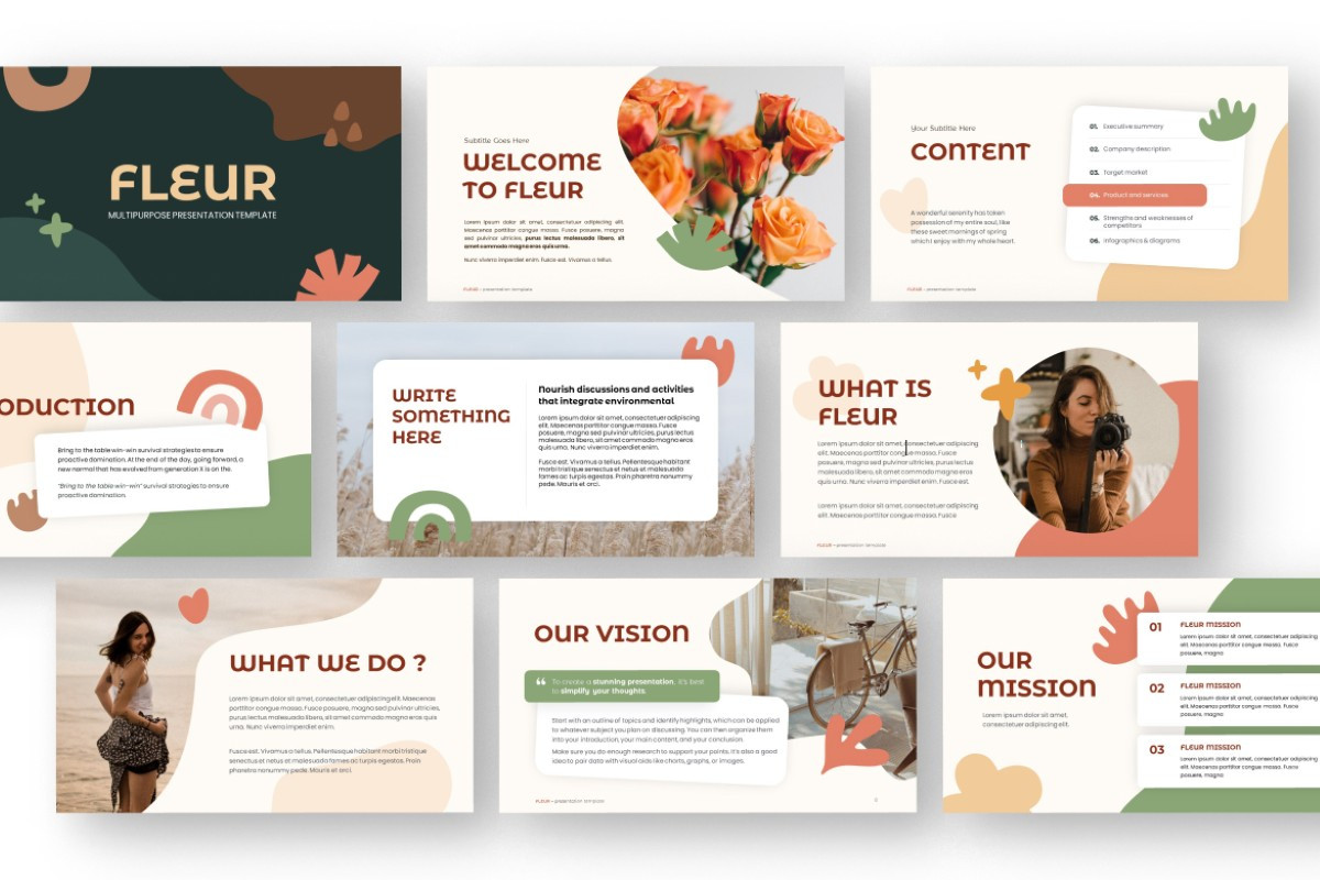 Earthy Elements PowerPoint Template | Nulivo Market