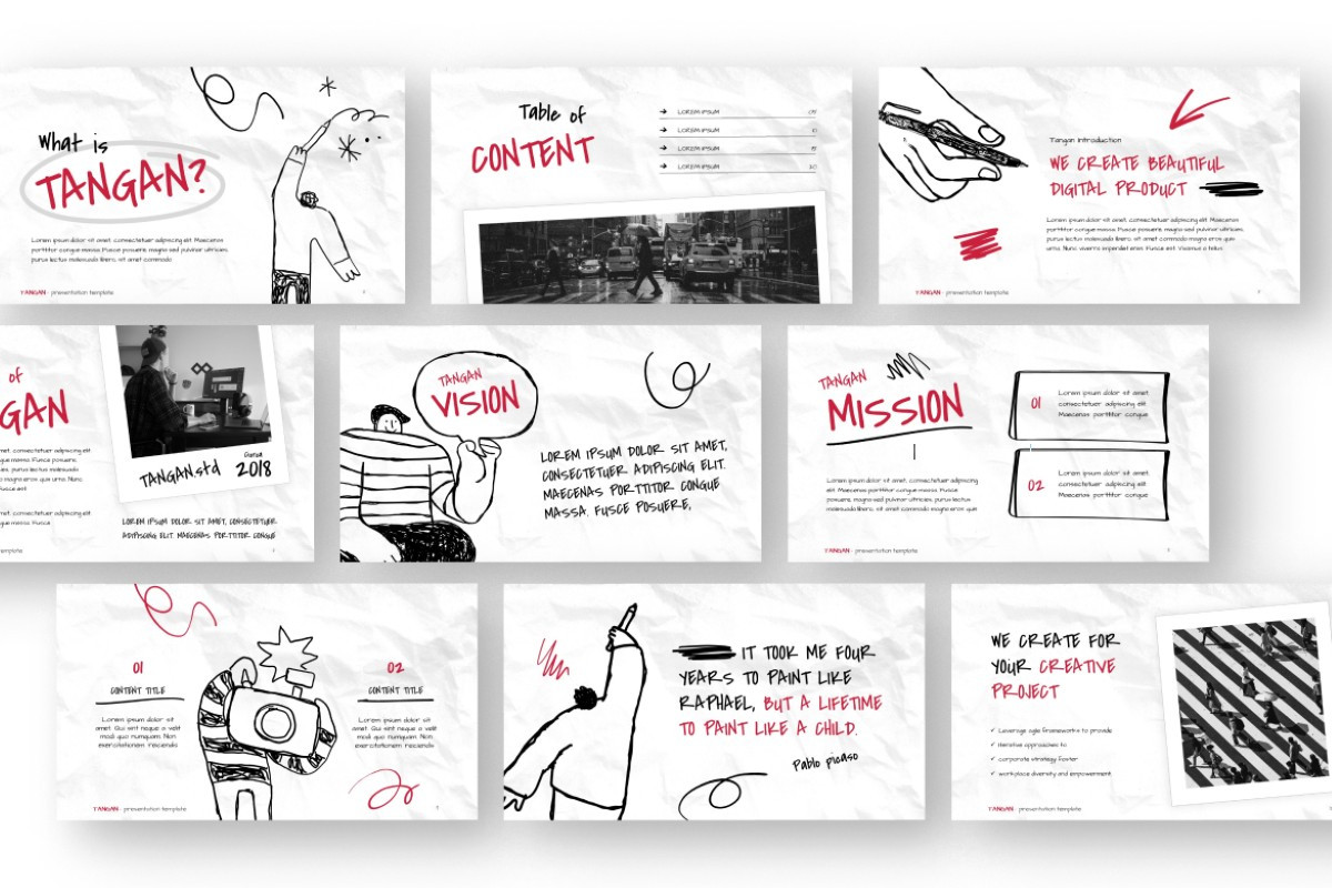 Handmade illustrations PowerPoint Template | Nulivo Market