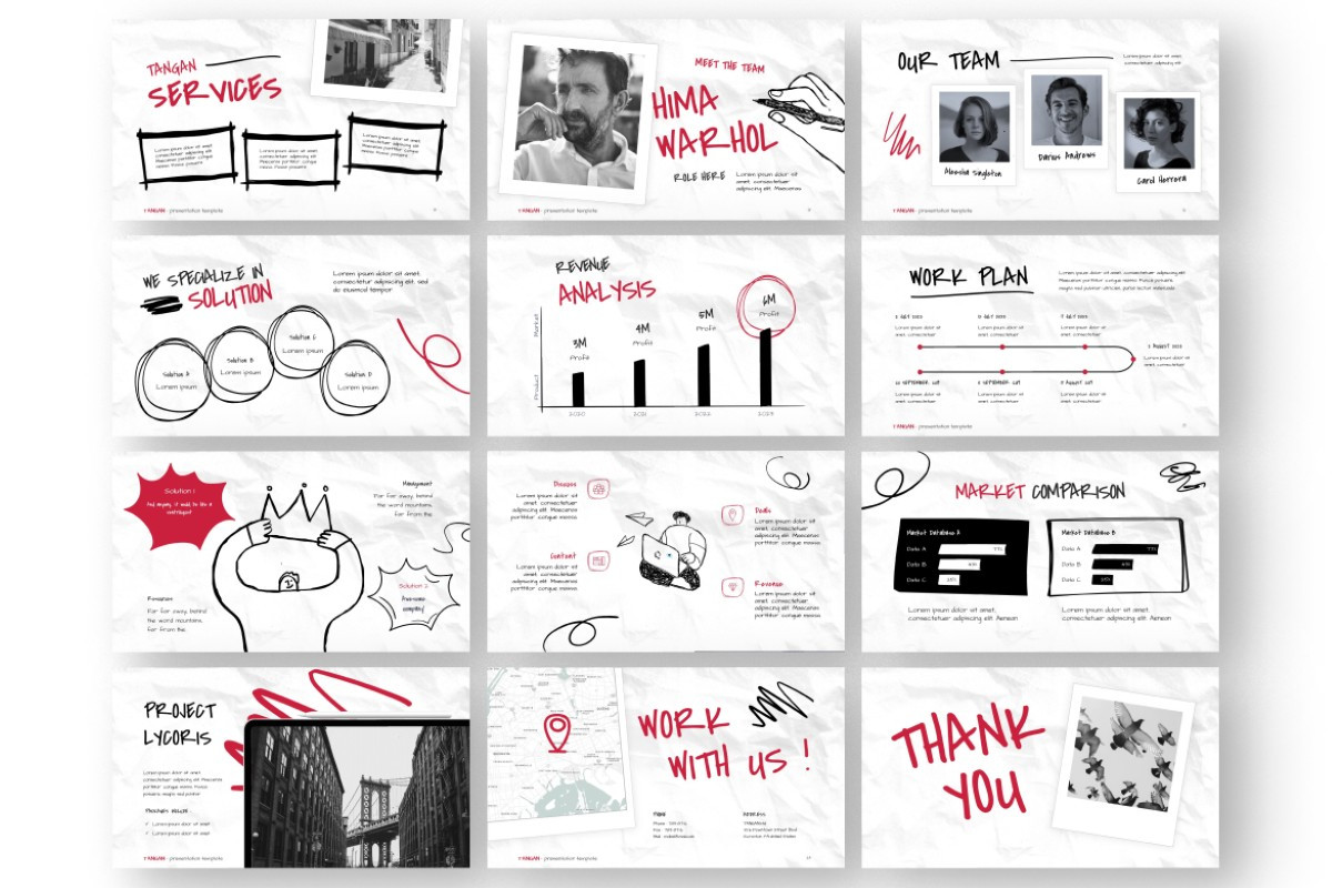 Handmade illustrations PowerPoint Template | Nulivo Market