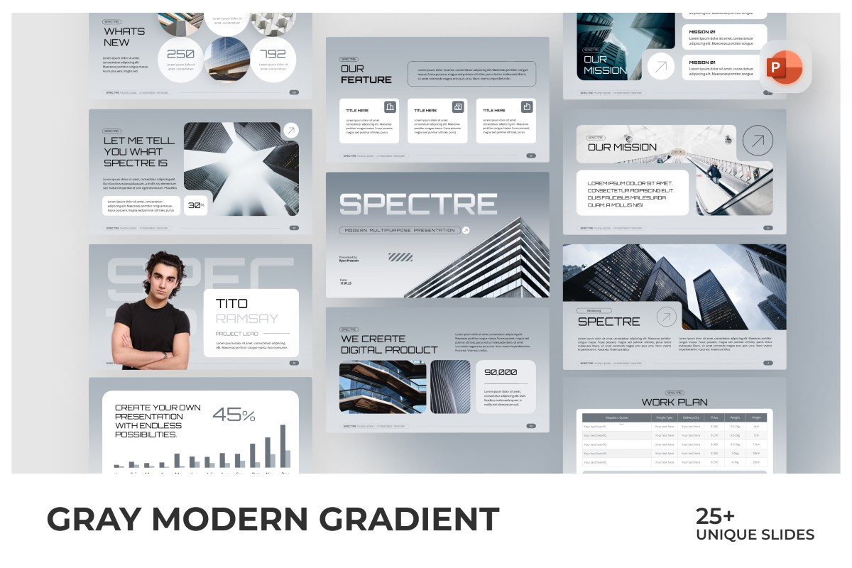 Gray Modern Gradient | Nulivo Market