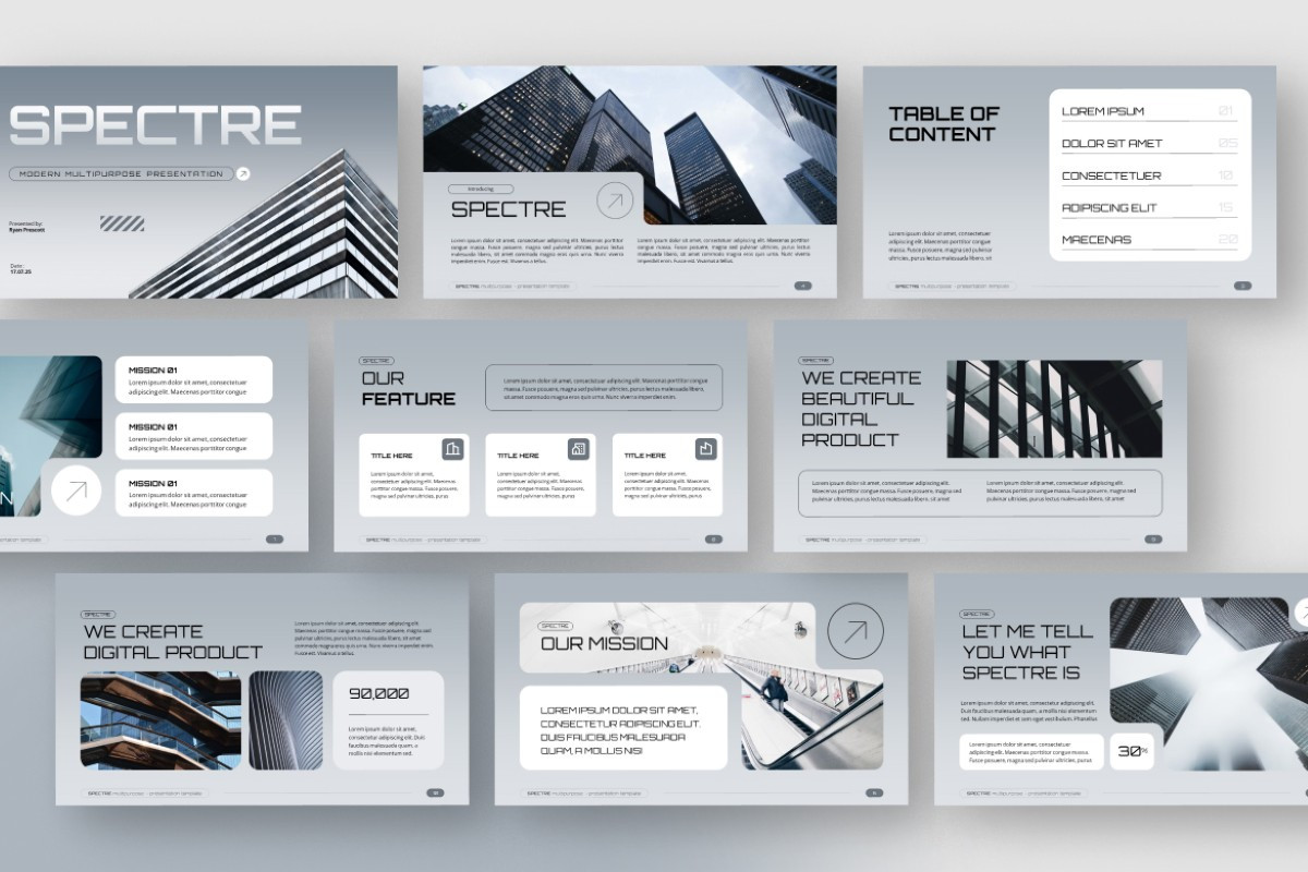 Gray Modern Gradient | Nulivo Market