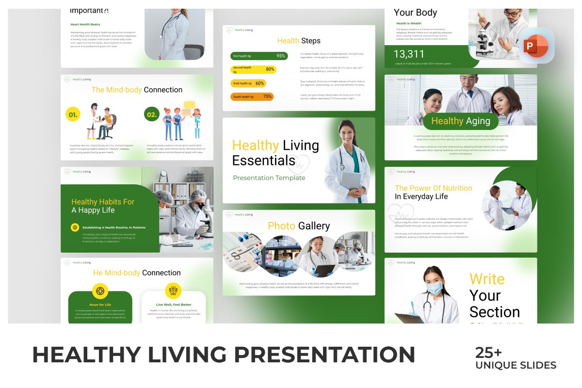 Healthy Living PowerPoint Template | Nulivo Market