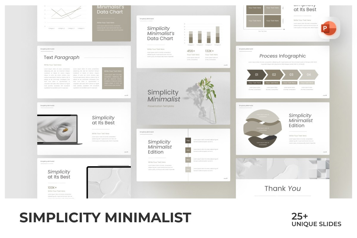 Simplicity Minimalist PowerPoint Template | Nulivo Market