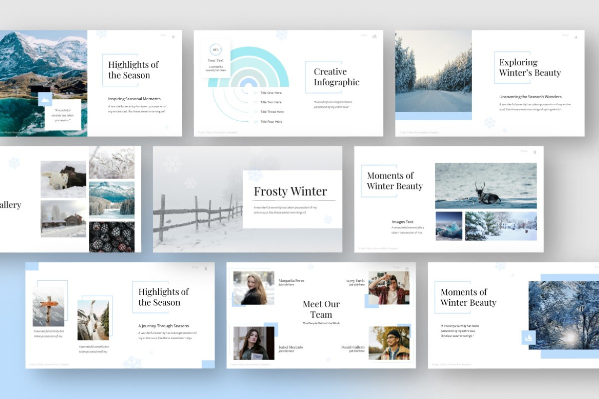 Frosty Winter PowerPoint Template | Nulivo Market