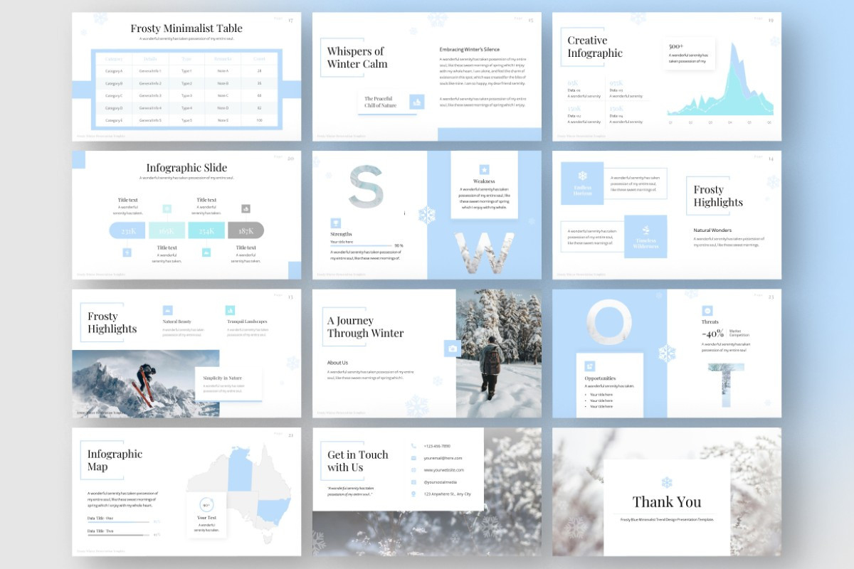 Frosty Winter PowerPoint Template | Nulivo Market