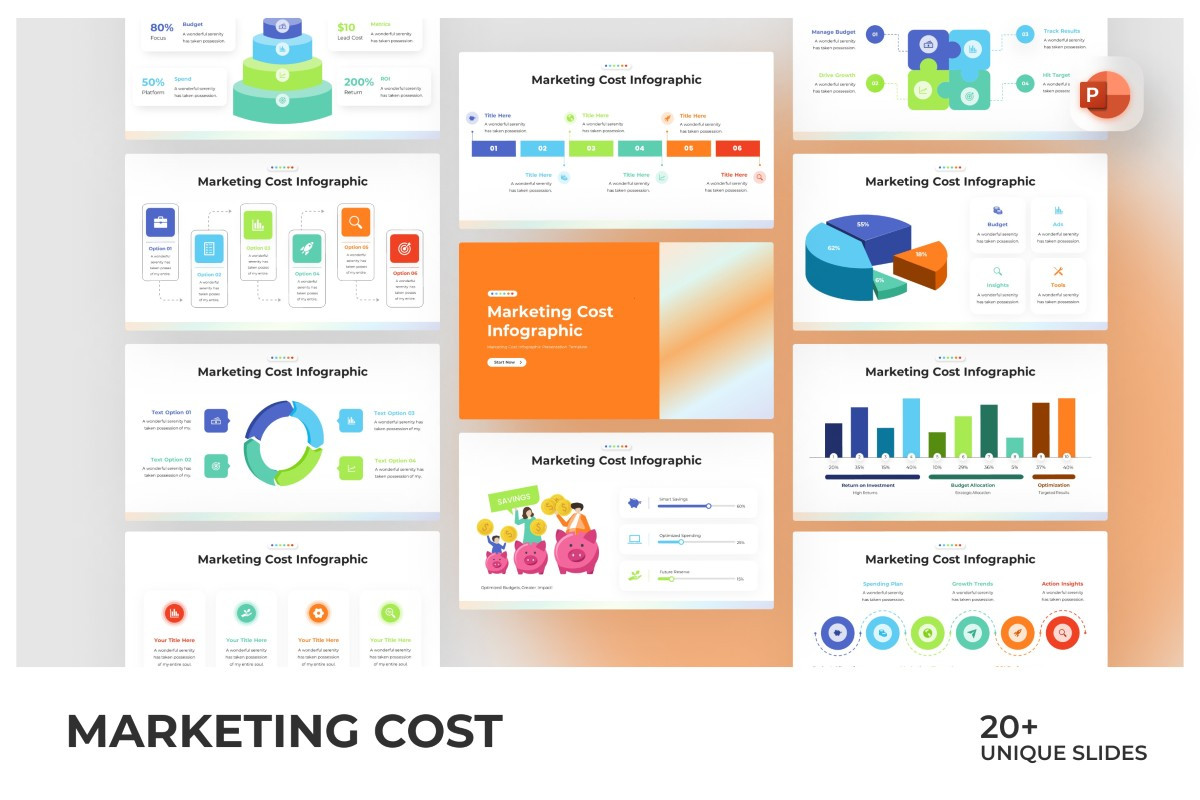 Marketing Cost Infographic PowerPoint Template | Nulivo Market