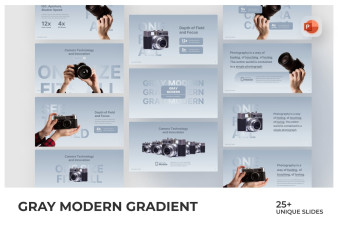 Gray Modern Gradient PowerPoint Template | Nulivo Market