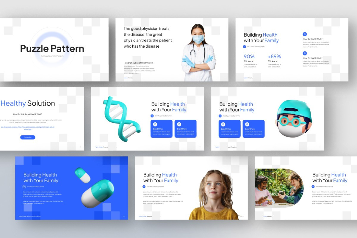 Puzzle Pattern PowerPoint Template | Nulivo Market