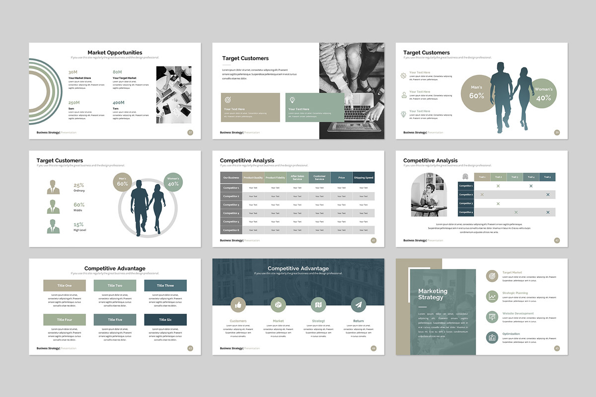 Business Strategy PowerPoint Template | Nulivo Market