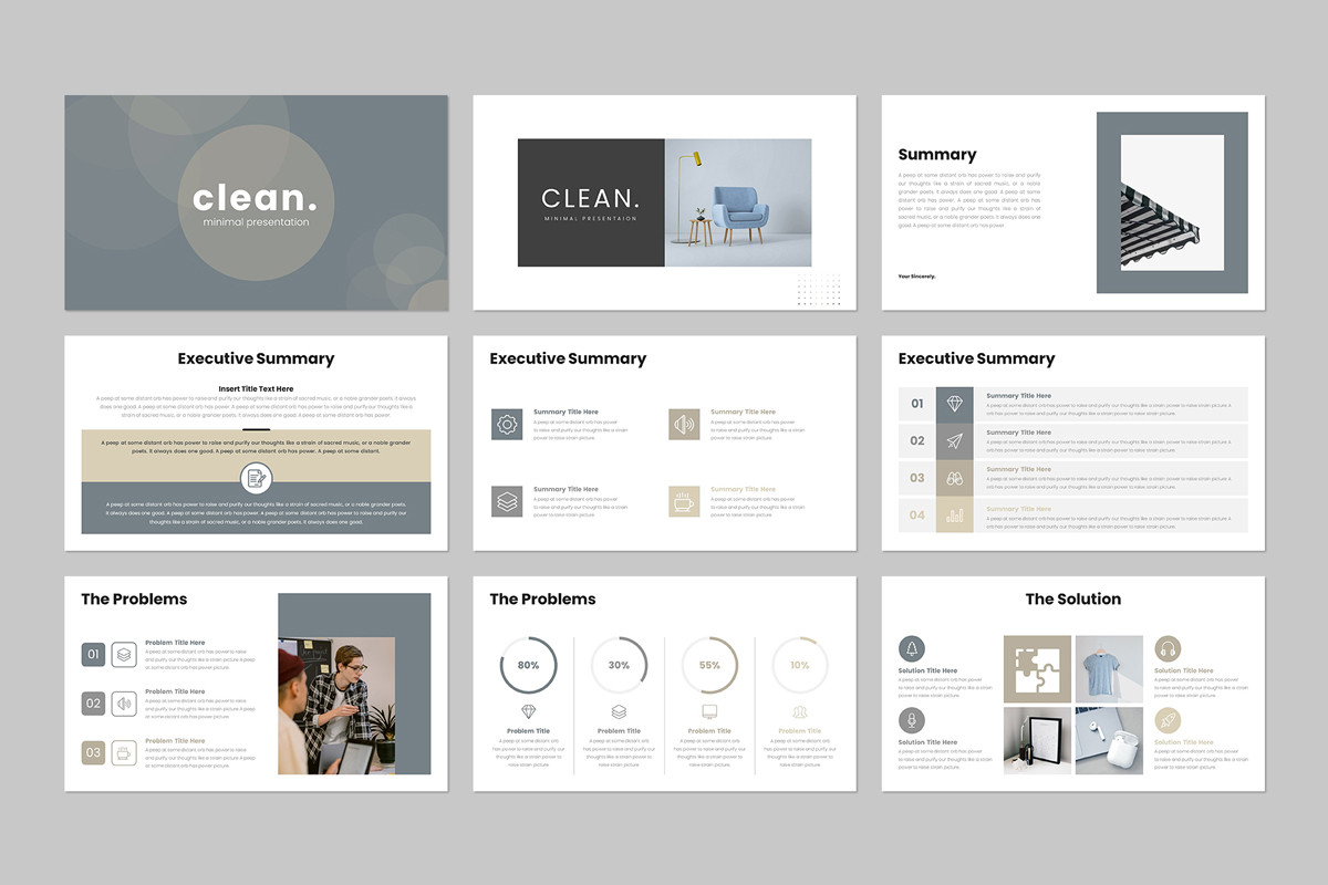 Clean Simple Slides Examples Clean Google Slides Template | Nulivo Market