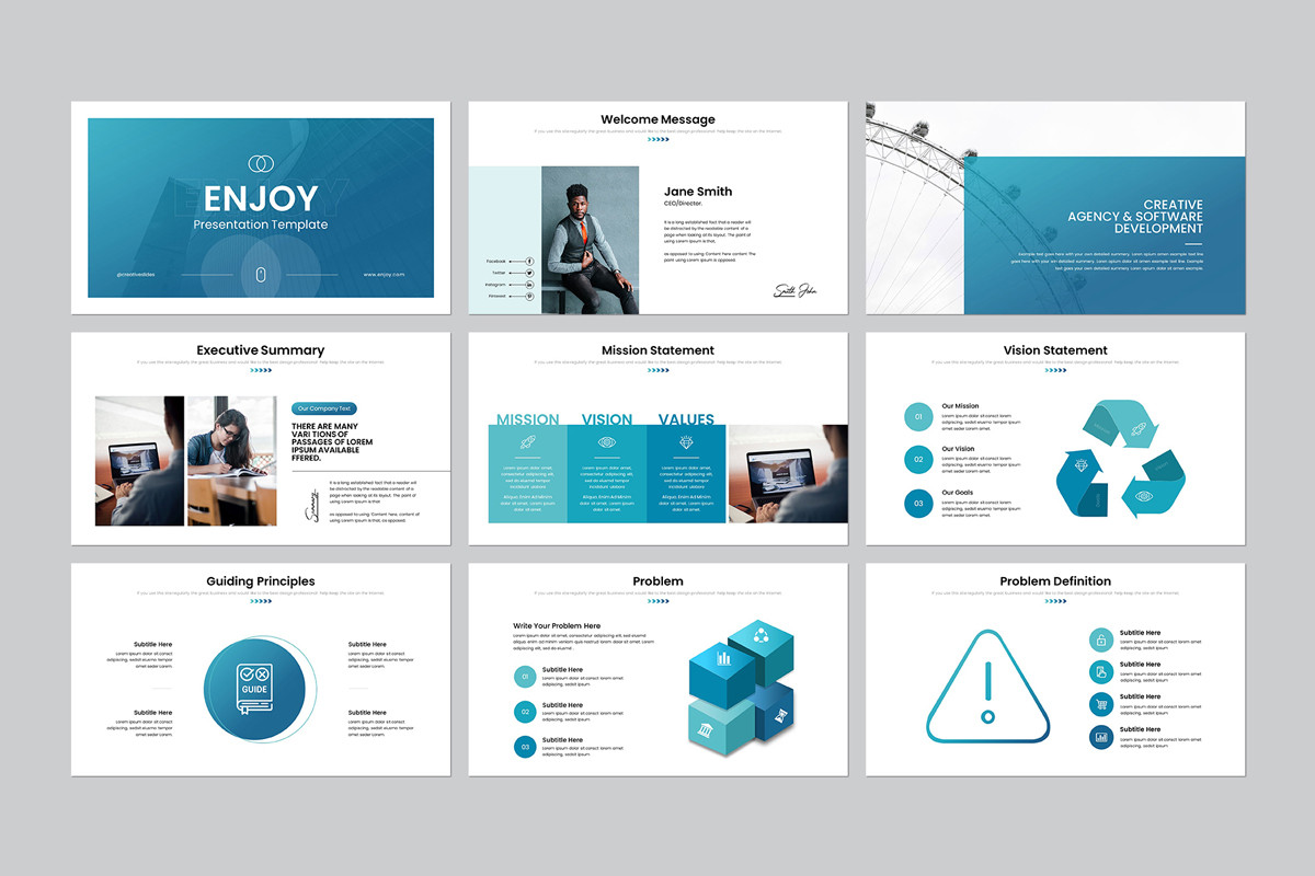Enjoy Google Slides Presentation Template | Nulivo Market