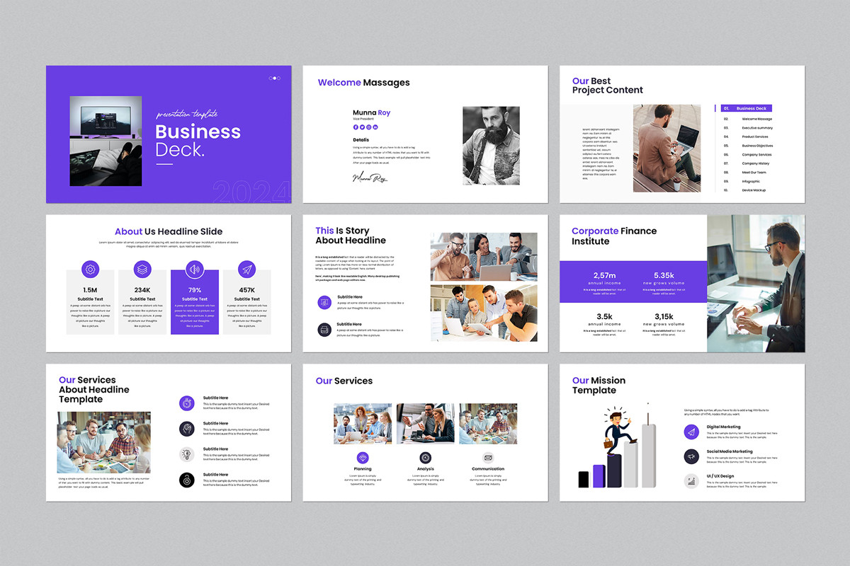 Business Deck PowerPoint Template | Nulivo Market