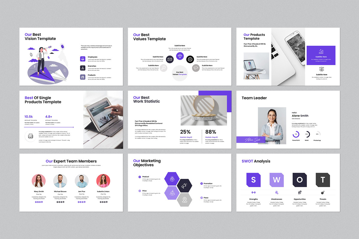 Business Deck PowerPoint Template | Nulivo Market