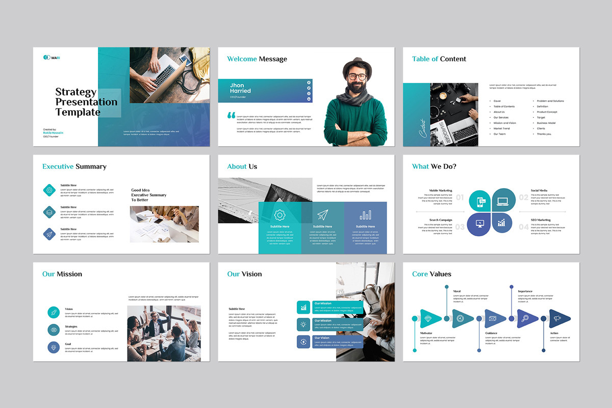 Business Strategy Google Slides Template | Nulivo Market
