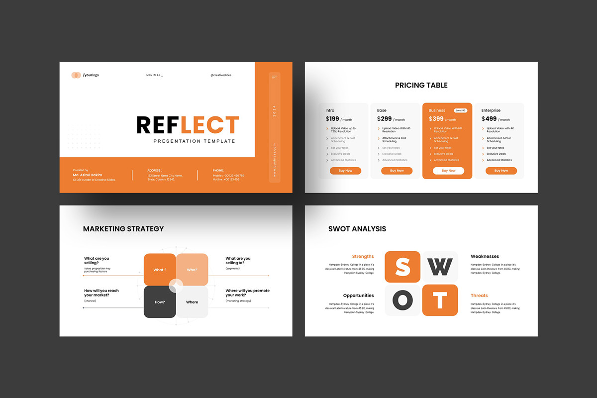 Reflect PowerPoint Template | Nulivo Market