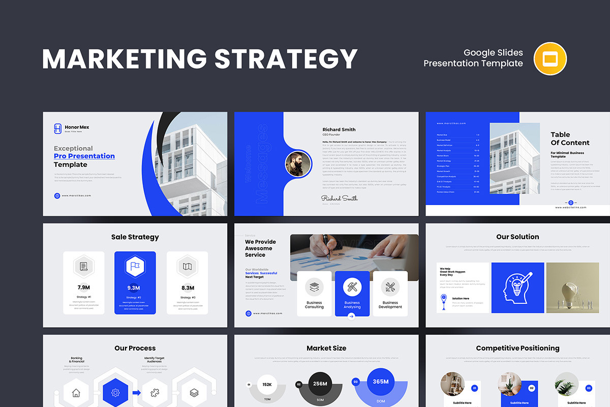 Marketing Strategy Google Slides Template | Nulivo Market
