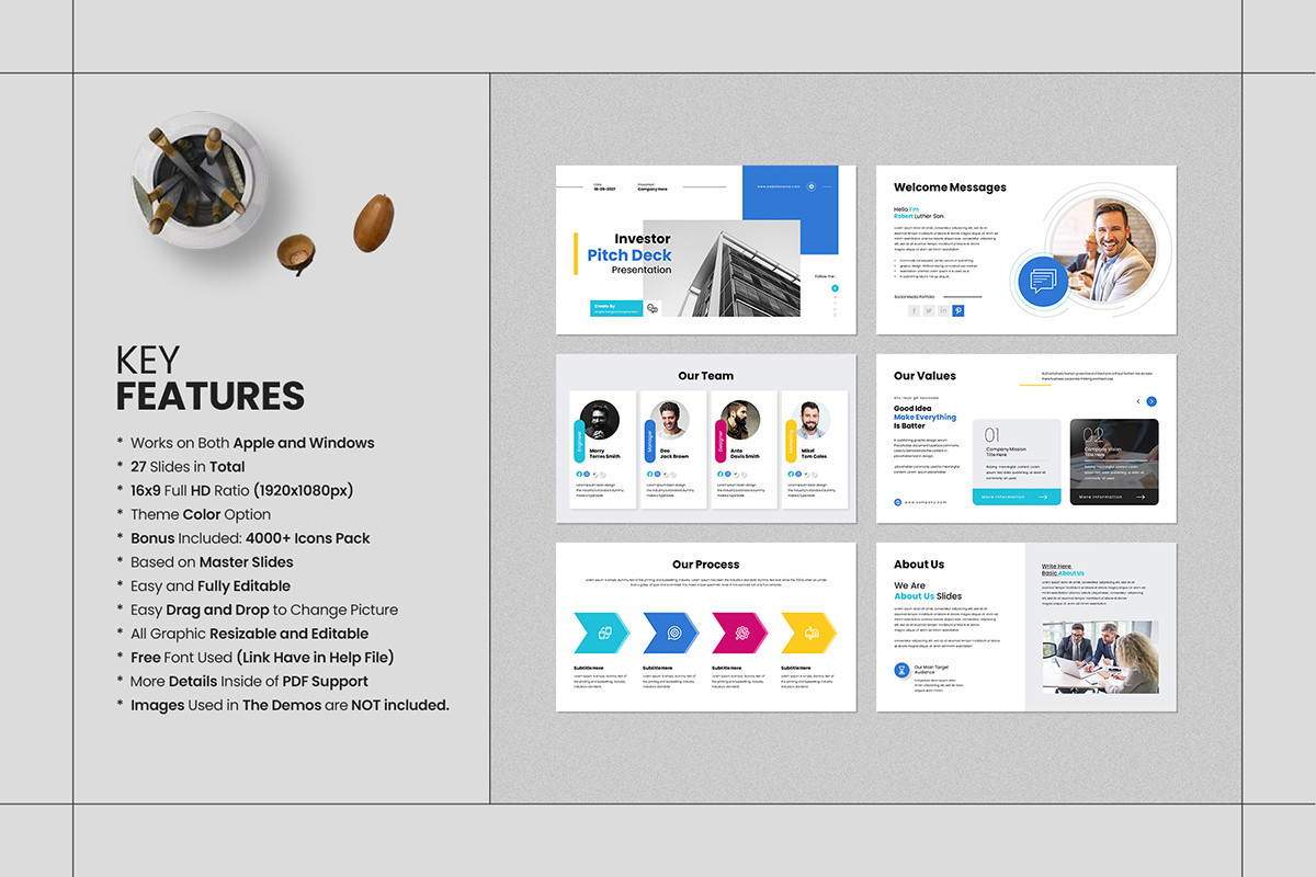 Investor Pitch Deck Keynote Template | Nulivo Market