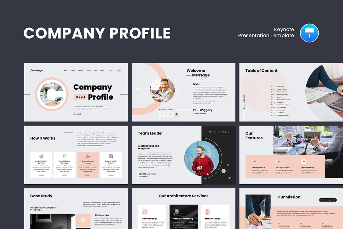 Company Profile Keynote Template | Nulivo Market