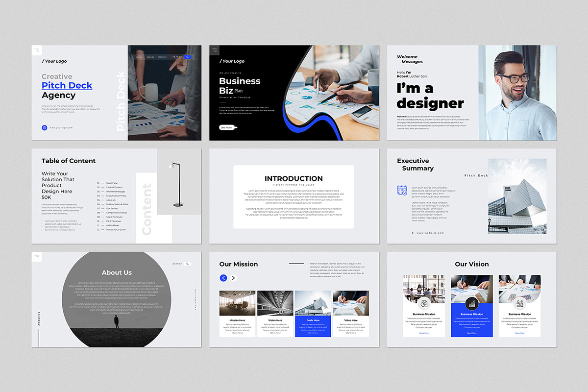 Business Pitch-Deck PowerPoint Template | Nulivo Market