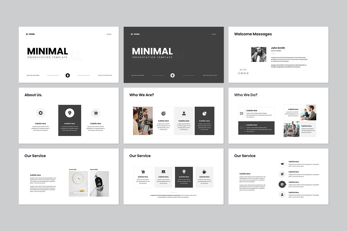 Neutral Google Slides Minimal Google Slides Template | Nulivo Market