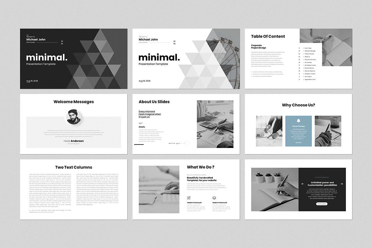 Powerpoint Background Minimal Minimal PowerPoint Template | Nulivo Market