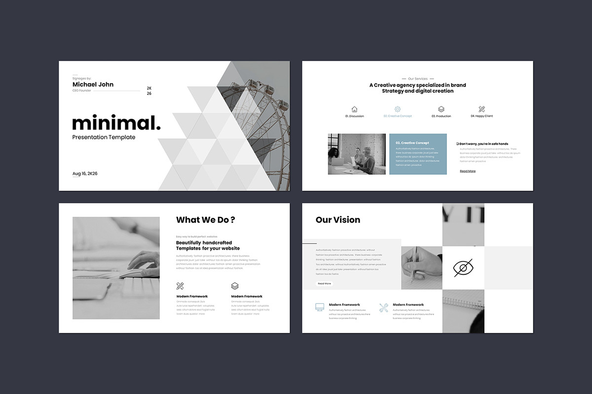 Slide Minimal Minimal Google Slides Template | Nulivo Market