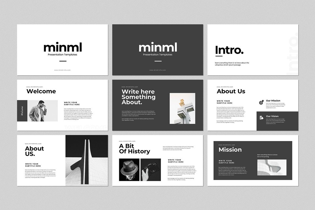 Slide Minimal Minimal Google Slides Template | Nulivo Market