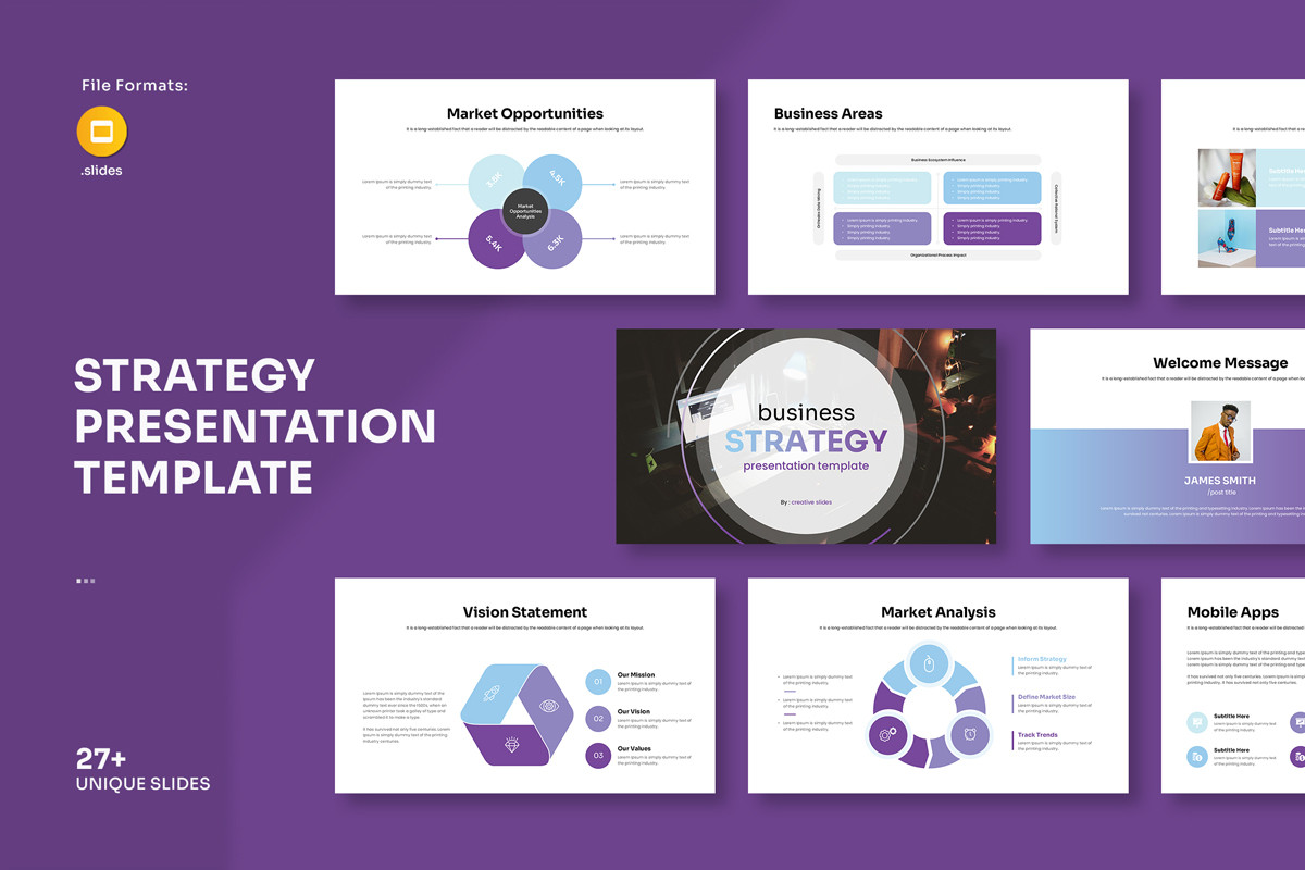 Business Strategy Google Slides Template | Nulivo Market