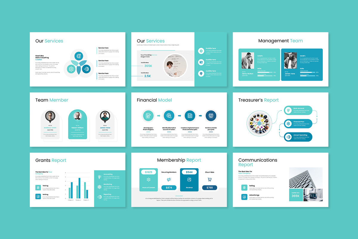 Slide Report Example Annual Report Google Slides Template | Nulivo Market