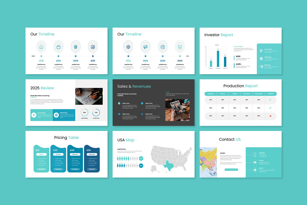 Slide Report Example Annual Report Google Slides Template | Nulivo Market