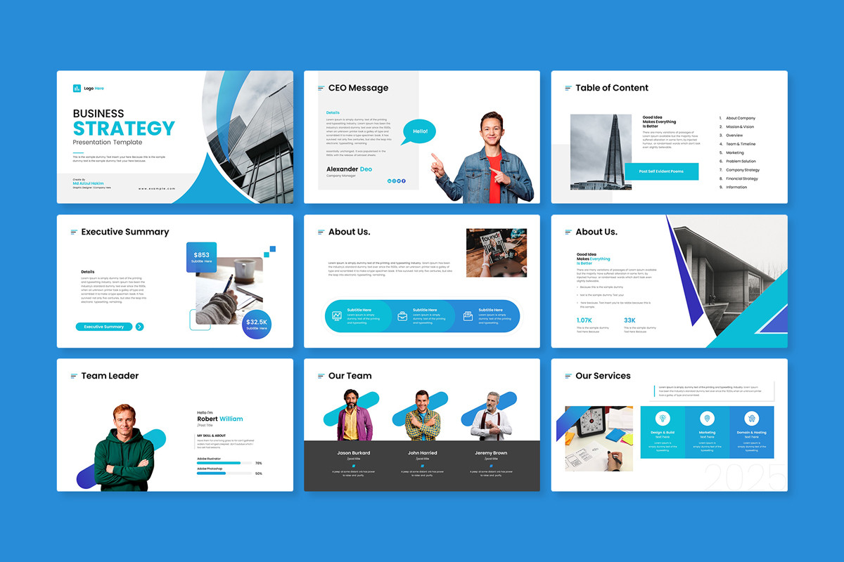 Example Business Strategy Powerpoint Business Strategy PowerPoint Presentation Template | Nulivo Market