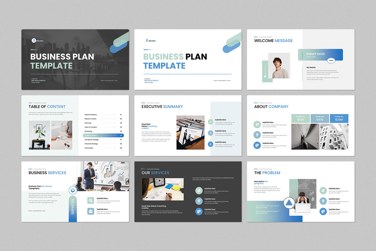Slide Plan Example Business Plan Google Slides Presentation Template | Nulivo Market