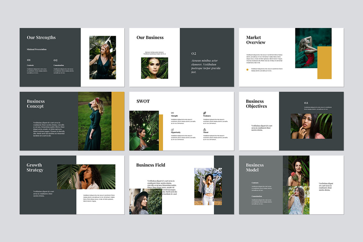 Portfolio Slides Example Minal Portfolio Google Slides Presentation Template | Nulivo Market