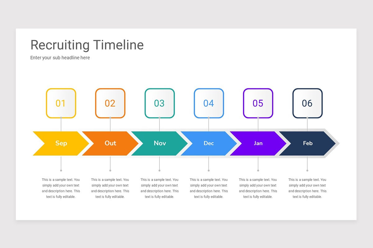 Recruiting Timeline PowerPoint Template Nulivo Market