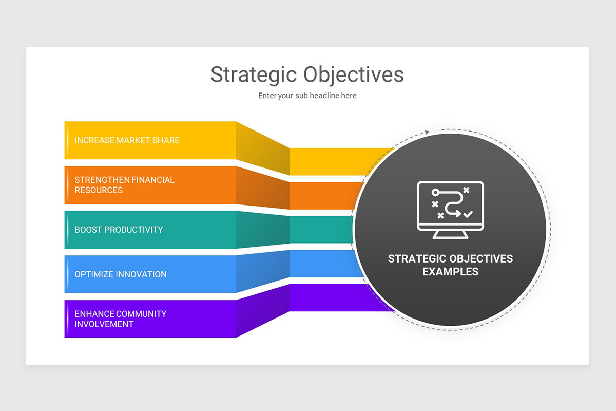 Presentation Objectif Strategic Objectives PowerPoint Template | Nulivo Market