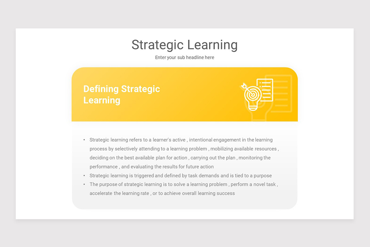 Strategic Learning Google Slide Template | Nulivo Market