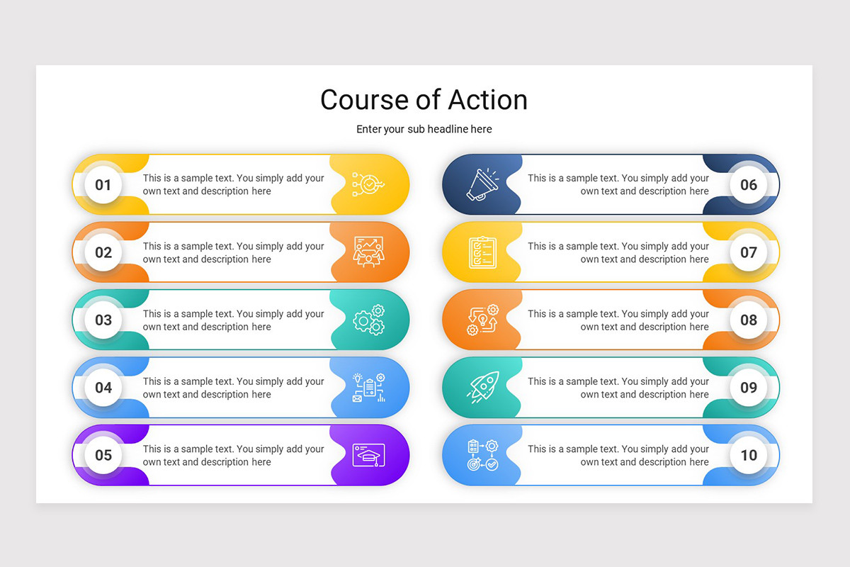Course of Action PowerPoint Presentation Template | Nulivo Market