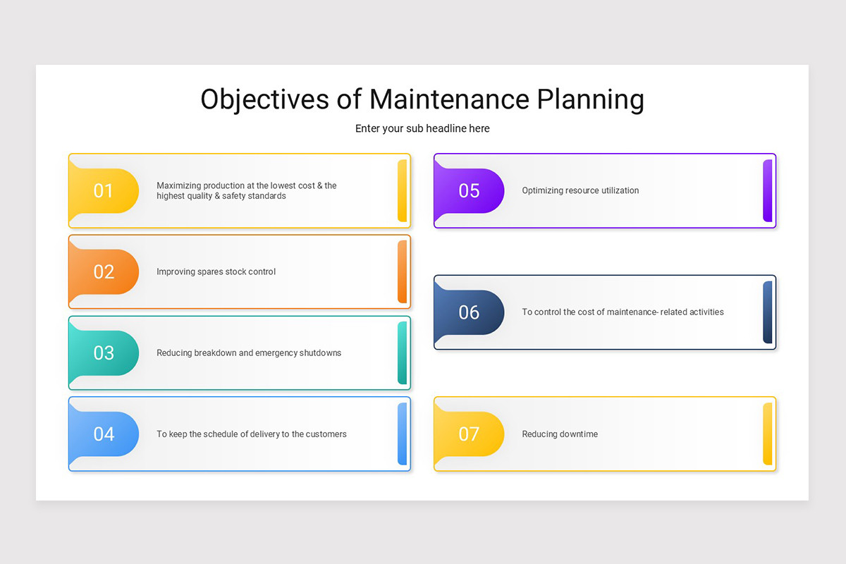Maintenance Planning PowerPoint Presentation Template | Nulivo Market