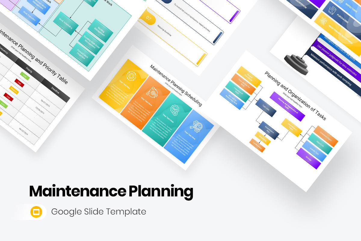 Maintenance Planning Google Slide Presentation Template | Nulivo Market