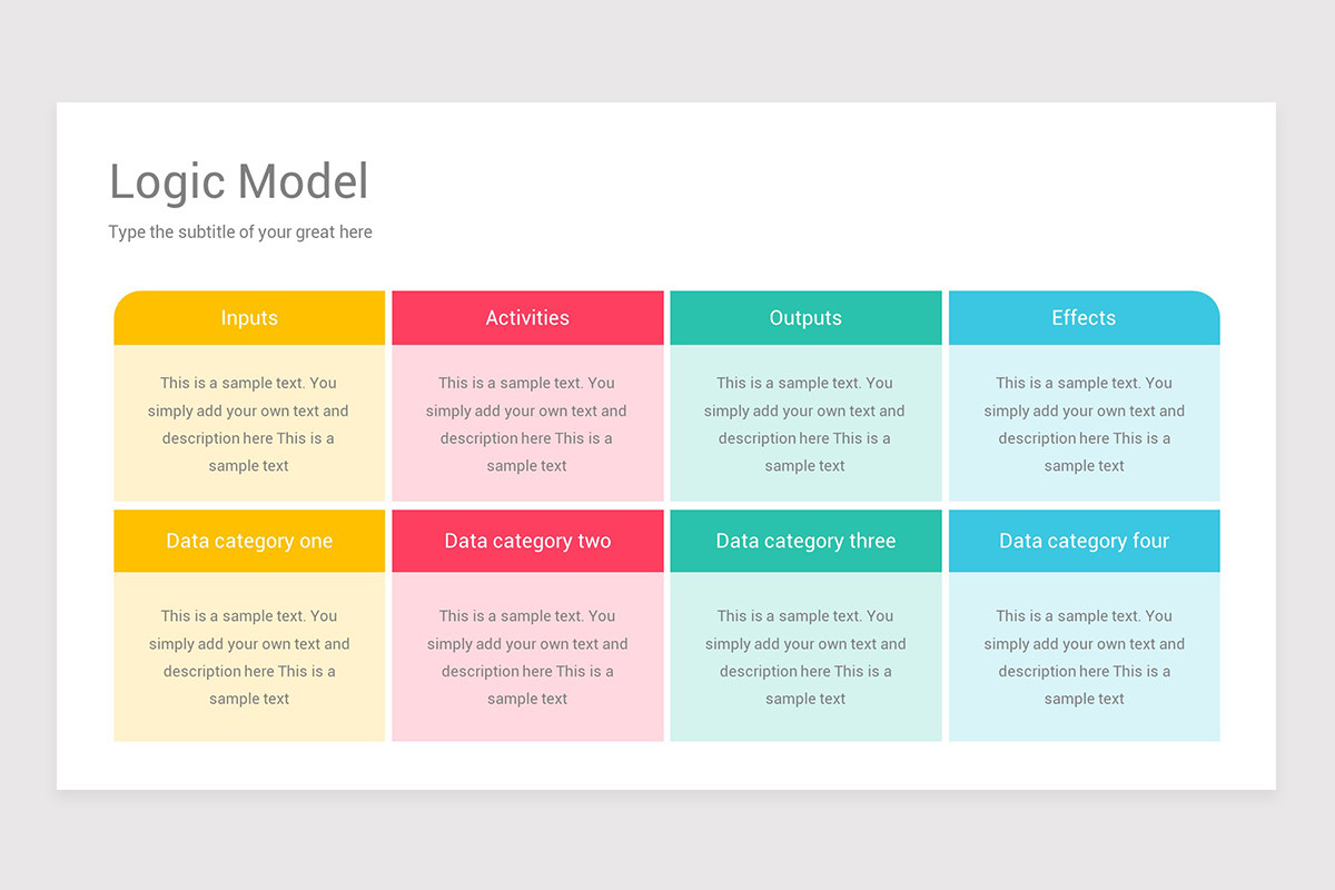 Logic Model PowerPoint Template Designs | Nulivo Market